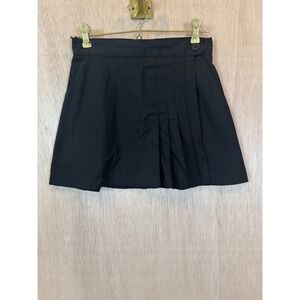 Vintage Natty California Black Pleated Tennis Skirt 80s Mini Skort Style XS